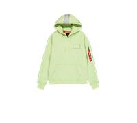 Alpha Industries Red Stripe Hoodie for Men Size S - Arctic Lime