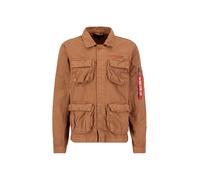Alpha Industries Ripstop Cargo Overshirt Jackets for Men Size L - hazel brown