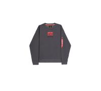 Alpha Industries Satin Logo Sweatshirt for Men Size 2XL - vintage grey
