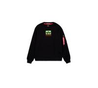 Alpha Industries Satin Logo Sweatshirt for Men Size XL - black