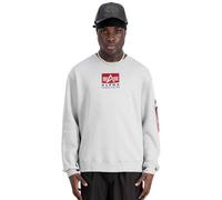 Alpha Industries Satin Logo Sweatshirt for Men Size L - pastel grey