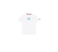 Alpha Industries Satin Logo T-Shirt for Men Size 3XL - white