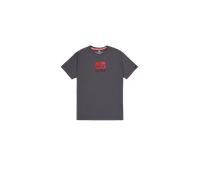 Alpha Industries Satin Logo T-Shirt for Men Size XL - vintage grey