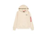 Alpha Industries Signature Back Print Hoodie for Men Size 2XL - vintage white