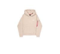 Alpha Industries Signature Back Print Hoodie for Men Size 3XL - organic beige