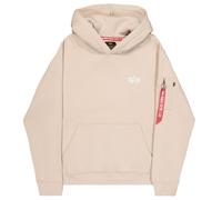 Alpha Industries Signature Back Print Hoodie - Organic Beige