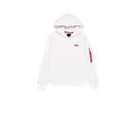 Alpha Industries Signature Backprint Hoodie for Men Size S - white