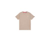 Alpha Industries Signature Puff Print Backprint T-Shirt for Men Size M - vintage sand
