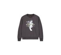 Alpha Industries Smoke Logo Sweatshirt for Men Size 2XL - vintage grey