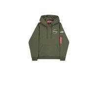 Alpha Industries Space Shuttle Hoodie for Men Size L - dark olive