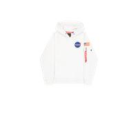 Alpha Industries Men's Space Shuttle Hoody Hooded Sweat Sweatshirt, White, L