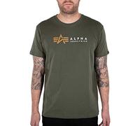 Alpha Industries Label Short Sleeve T-shirt Green L Man