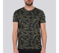 Alpha Industries Tactical Camo T Brushstroke T-Shirt, black-green, size S for Men