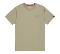 Alpha Industries Tonal Logo Print T-Shirt for Men Size XL - olive