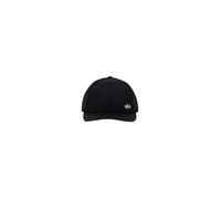 Alpha Industries Unisex Metal Label Cap, Black/Metalsilver, One Size