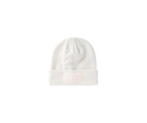 Alpha Industries Velcro Beanie Headwear for Men Size onesize - jet stream white