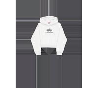 Alpha Industries Basic Big Logo Puff Print Hoodie Women for Women Size XL - pastel grey melange