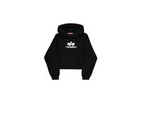 Puffed printed hooded sweatshirt for women Alpha Industries Basic Noir XS