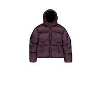 Alpha Industries Women's Cloud Puffer Bomber Jacket, Plum, M