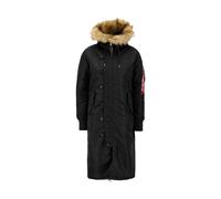 Alpha Industries Womens Long Fishtail Field Jacket Women - Black/Gold - Size X-Small