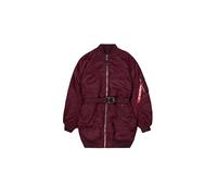 Alpha Industries Women's MA-1 Long Bomber Jacket, Dark Cherry, S