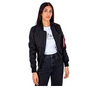 Alpha Industries Women's MA-1 TT Bomber Jacket for Ladies, Black Black 03, L