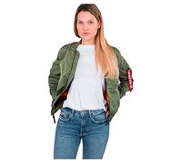 Alpha Industries Women's MA-1 TT Bomber Jacket for Ladies, Sage-Green, L