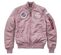ALPHA INDUSTRIES Women's MA-1 VF NASA Wmn Jacket, Silver Pink, L