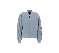 Alpha Industries Womens MA-1 VF Vintage Fit Teddy Bomber Jacket Women - Blue - Size Small