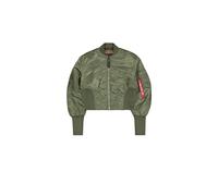 Alpha Industries Womens Waisted MA-1 Bomber Jacket Women - Green - Size Medium