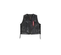 Alpha Industries X-Force Leather Vest Vests for Men Size M - black