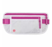 Alpha Keeper Money Belt for Travel Hidden Under Clothes - RFID Blocking Passport Holder & Slim Waist Wallet Pouch for Women & Men, Anti-Theft Travel Accessories, Dragonfruit Milk, Strap sizes: 25