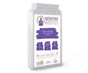 Alpha Lipoic Acid | Opti-Lip 300mg | 120 Caps| Super Antioxidant ALA |Liver| Skin|Brain|Ageing| Sugar Control| Double Action RALA SALA | Peripheral Neuropathy | UK Made | GMP Standard