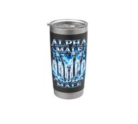 Alpha Male Alien Doctors Funny Meme Sci Fi Men Boys Stainless Steel Insulated Tumbler