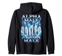 Alpha Male Alien Doctors Funny Meme Sci Fi Men Boys Zip Hoodie