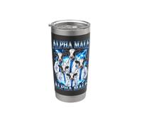 Alpha Male Cows Doctors Meme Men Boys Stainless Steel Insulated Tumbler
