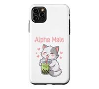 Alpha Male Funny Cat Boba Tea Case for iPhone 11 Pro Max