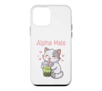 Alpha Male Funny Cat Boba Tea Case for iPhone 12 mini
