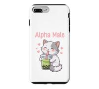 Alpha Male Funny Cat Boba Tea Case for iPhone 7 Plus/8 Plus
