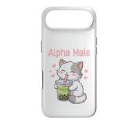 Alpha Male Funny Cat Boba Tea Case for iPhone Air