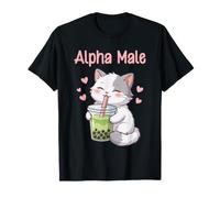 Alpha Male Funny Cat Boba Tea T-Shirt