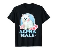 Alpha Male Funny Cat Kitten y2k 2000s Aesthetic Harajuku Value Graphic T-Shirt