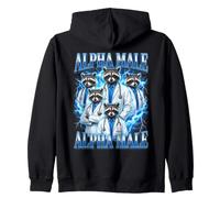 Alpha Male Raccoon Doctor Meme Men Boys Zip Hoodie