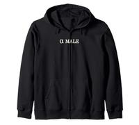 Alpha male Symbol Subtle Greek Sign Alpha Man Leadership Zip Hoodie