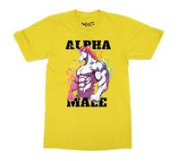 Alpha Male Unicorn T-Shirt - Funny Sigma Man Joke Tee - Manly Prank Gym Exercise Gift T-Shirt for Him, Athletes, Dad, Boyfriend