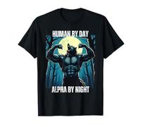 Alpha Male Wolf Grindset Funny Sigma Male werewolf Meme T-Shirt