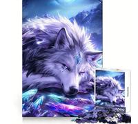 Alpha of The Anime Wolves 1000 Pieces Jigsaw Puzzles for Adults Strategic Think Pleasant Downtime Clean Cut Winter Gift (50x75cm)