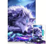 Alpha of The Anime Wolves Jigsaw Puzzles1000 Pieces Brain Recall Game Premium Laser Cut Quality Absorbing Activity for Quiet Nights (38x26cm)