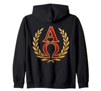 Alpha Omega - Christian Catholic Symbolism Zip Hoodie