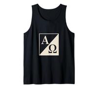 Alpha Omega Christian Symbol A and Omega Faith Emblem Tank Top